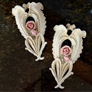 Vintage Karl Ens Volkstedt Germany porcelain wall pockets